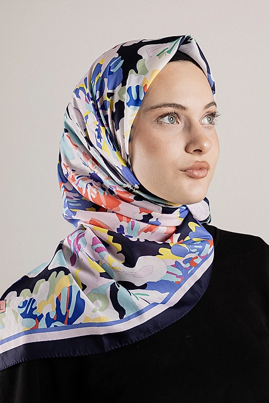 DESENLİ FRANSIZ İPEĞİ EŞARP DESEN-4