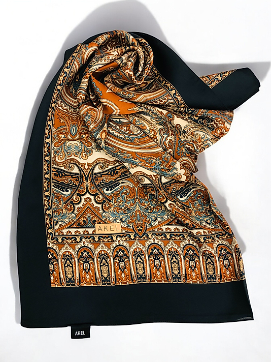 Desenli Alfa Silk Şal Pastel Desen