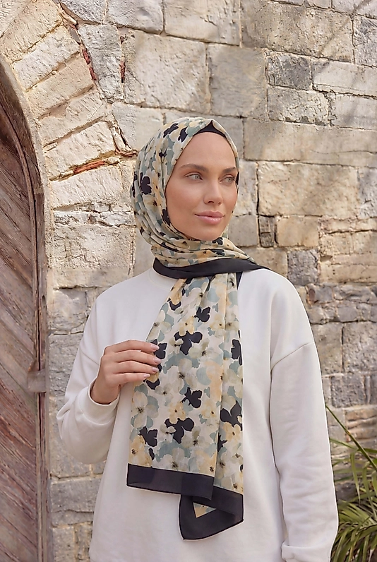 ALFA SİLK ŞAL PASTEL ÇİÇEK DESEN-2