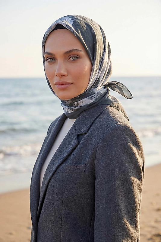 Dijital Soft Fırça Desen Eşarp