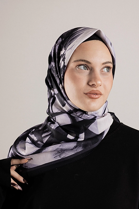 DESENLİ FRANSIZ İPEĞİ EŞARP DESEN-2