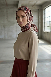 Dijital Soft Eşarp Fırça Desen2