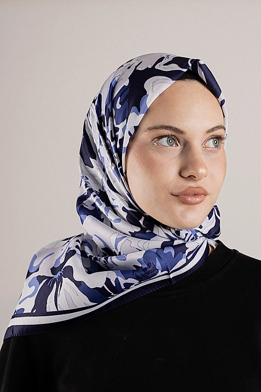 DESENLİ FRANSIZ İPEĞİ EŞARP DESEN-4