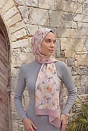 ALFA SİLK ŞAL PASTEL ÇİÇEK DESEN-2