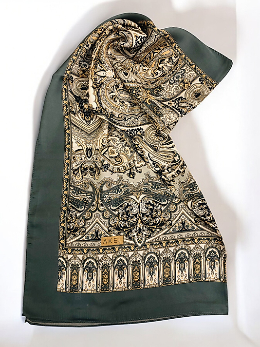 Desenli Alfa Silk Şal Pastel Desen