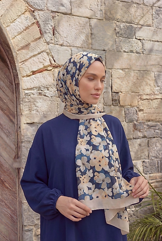 ALFA SİLK ŞAL PASTEL ÇİÇEK DESEN-2