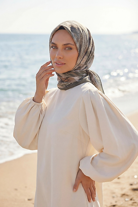 Dijital Soft Fırça Desen Eşarp