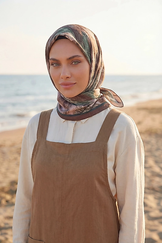 Dijital Soft Fırça Desen Eşarp