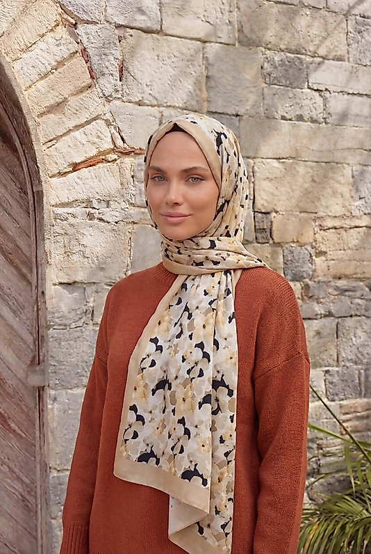 ALFA SİLK ŞAL PASTEL ÇİÇEK DESEN-2