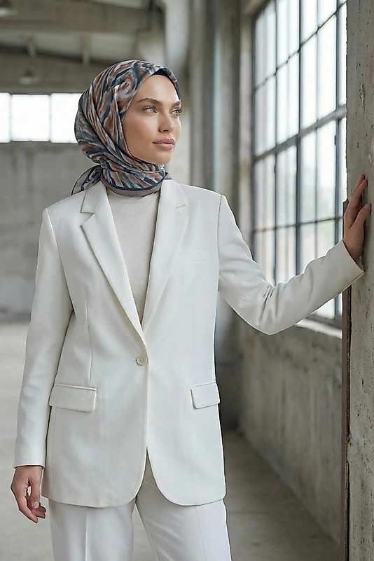 Dijital Soft Eşarp Fırça Desen2