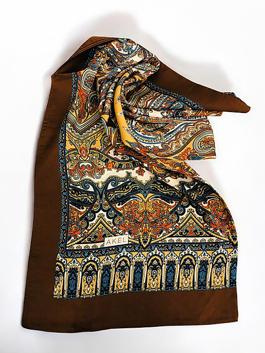 Desenli Alfa Silk Şal Pastel Desen