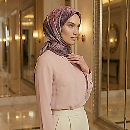 Dijital Soft Mermer Desen Eşarp