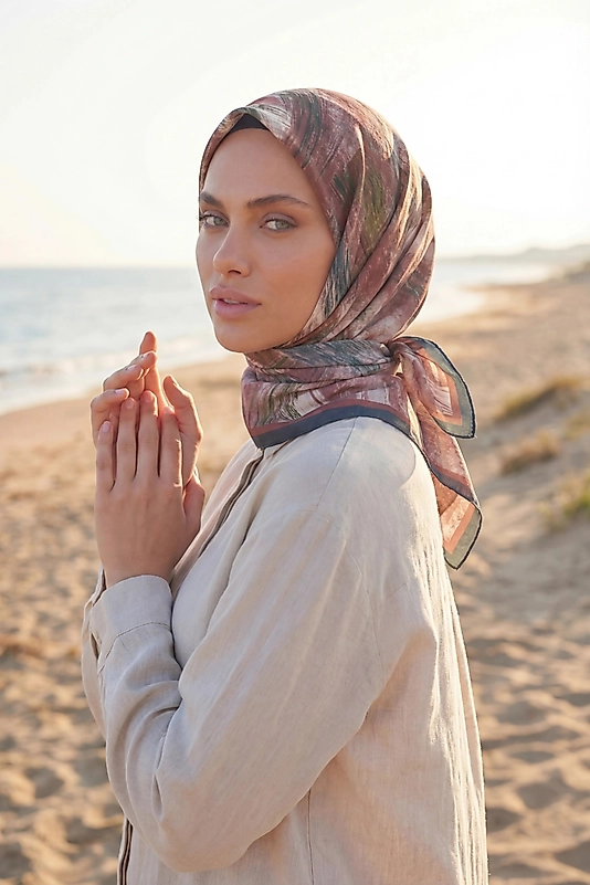 Dijital Soft Fırça Desen Eşarp