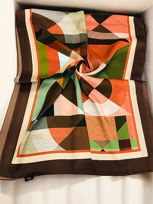 Desenli Alfa Silk Şal Pastel Desen