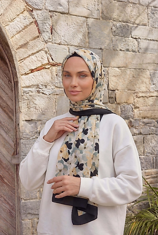 ALFA SİLK ŞAL PASTEL ÇİÇEK DESEN-2