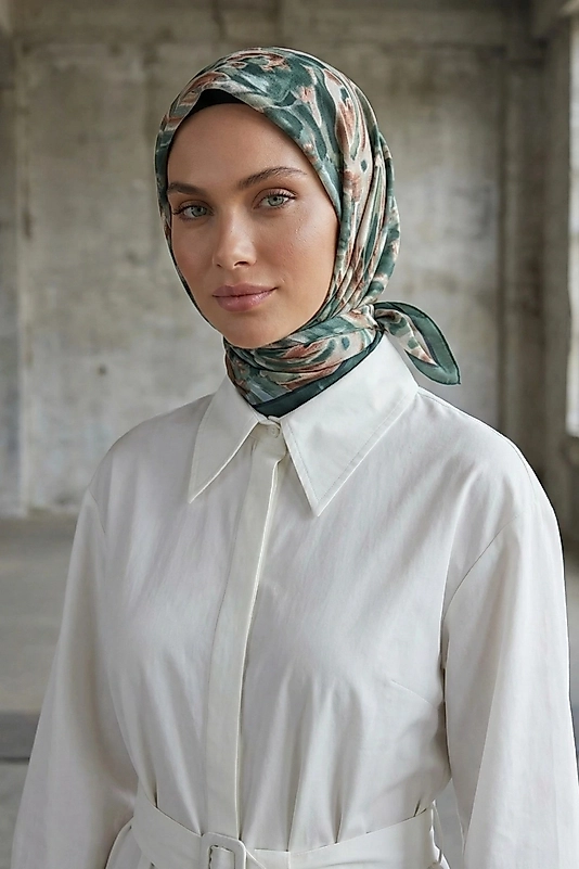 Dijital Soft Eşarp Fırça Desen2