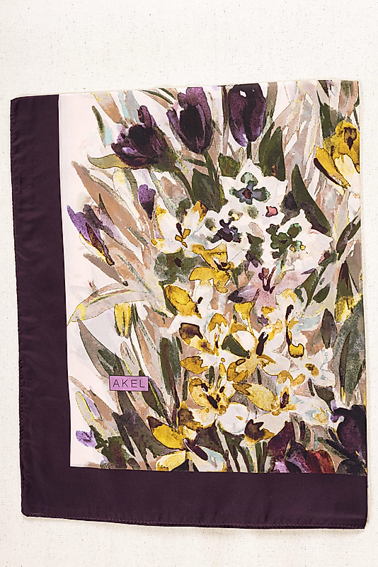 ALFA SİLK ŞAL İLKBAHAR ÇİÇEKLERİ DESENİ