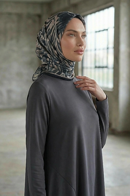 Dijital Soft Eşarp Fırça Desen2