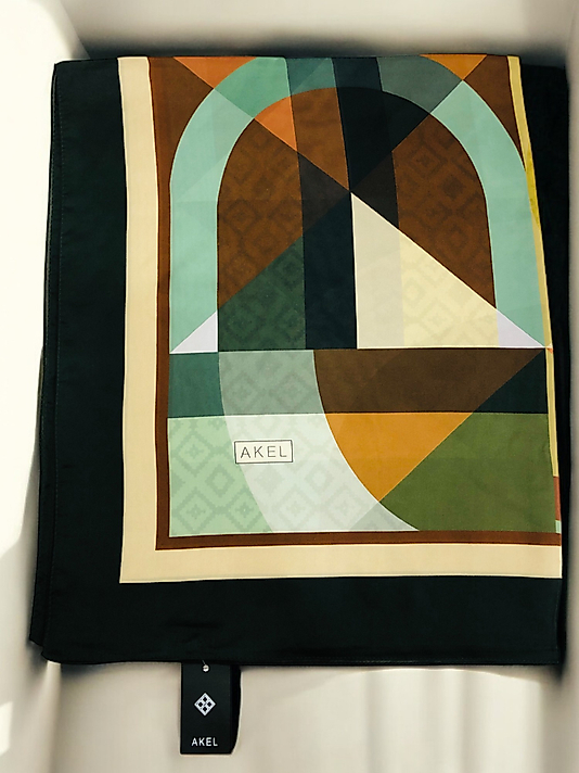 Desenli Alfa Silk Şal Pastel Desen