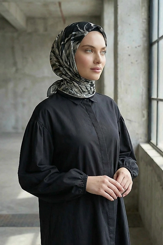 Dijital Soft Eşarp Fırça Desen2