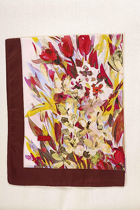 ALFA SİLK ŞAL İLKBAHAR ÇİÇEKLERİ DESENİ