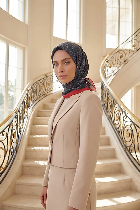 Dijital Soft Noktasal Desen Eşarp