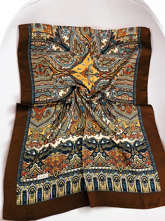 Desenli Alfa Silk Şal Pastel Desen