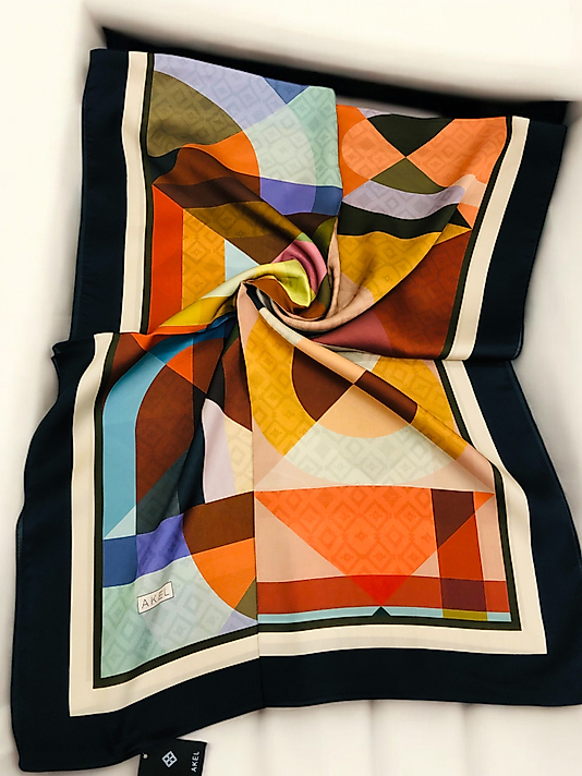 Desenli Alfa Silk Şal Pastel Desen