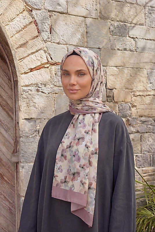 ALFA SİLK ŞAL PASTEL ÇİÇEK DESEN-2
