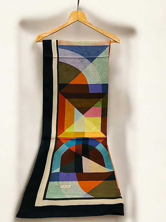 Desenli Alfa Silk Şal Pastel Desen