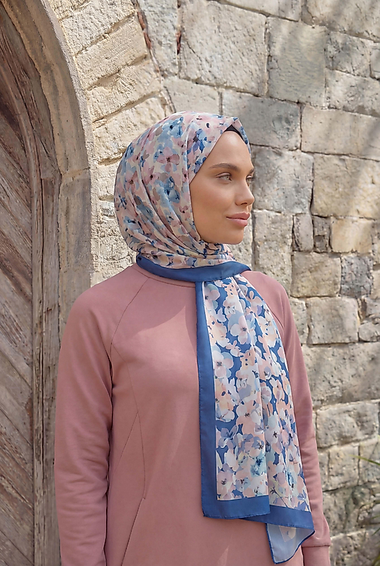 ALFA SİLK ŞAL PASTEL ÇİÇEK DESEN-2