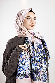 ALFA SİLK ŞAL İLKBAHAR ÇİÇEKLERİ DESENİ