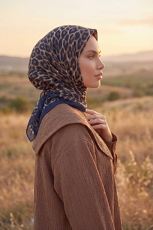 Dijital Soft Leopar Desen Eşarp