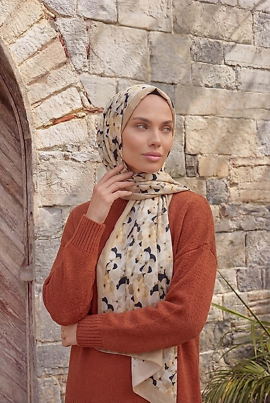 ALFA SİLK ŞAL PASTEL ÇİÇEK DESEN-2