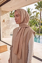 Asetat Şal Oval Geometrik Desen