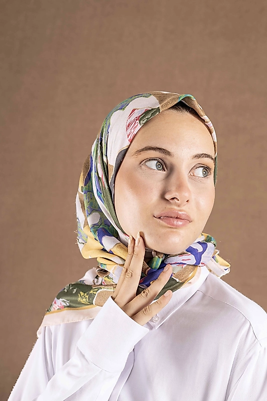 DECODE EŞARP ÇİÇEK DESEN