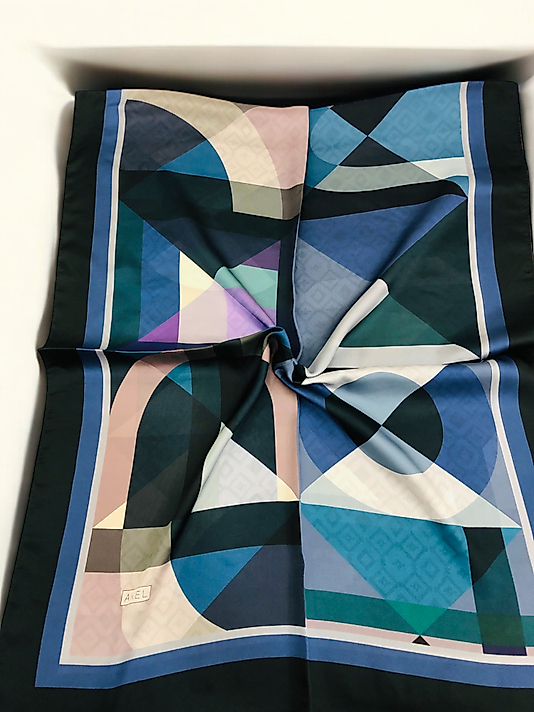 Desenli Alfa Silk Şal Pastel Desen