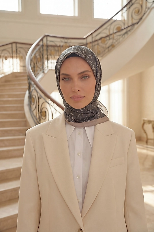 Dijital Soft Noktasal Desen Eşarp