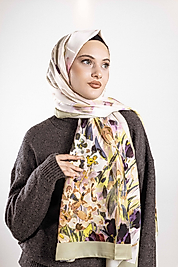 ALFA SİLK ŞAL İLKBAHAR ÇİÇEKLERİ DESENİ