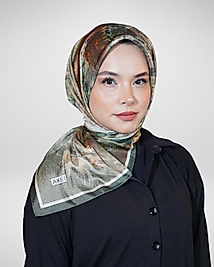 Dijital Kristal Eşarp Pastel Mermer Desenli