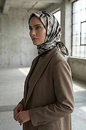 Dijital Soft Eşarp Fırça Desen2