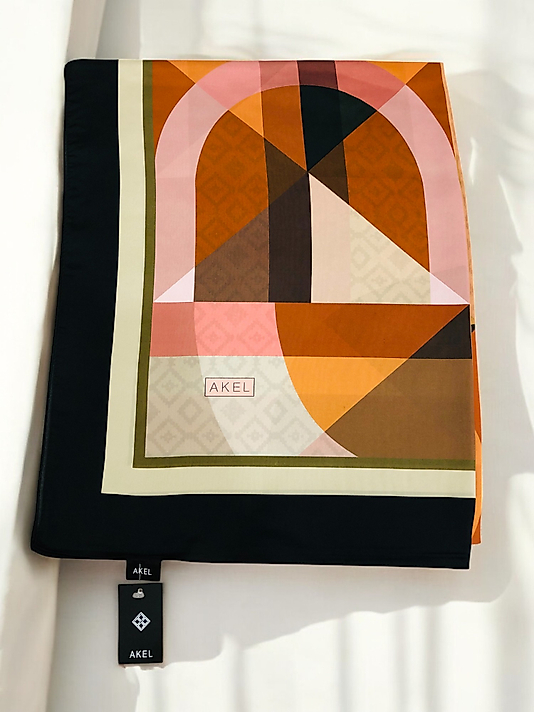 Desenli Alfa Silk Şal Pastel Desen