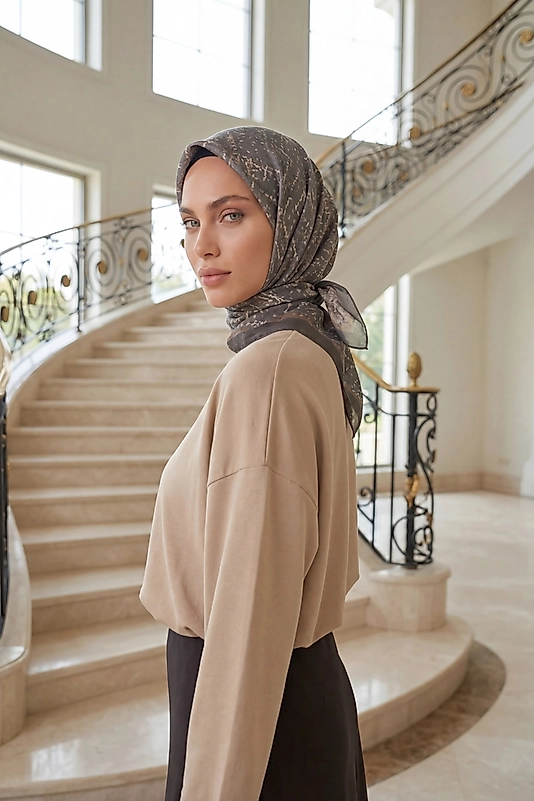 Dijital Soft Noktasal Desen Eşarp