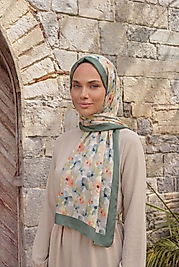 ALFA SİLK ŞAL PASTEL ÇİÇEK DESEN-2