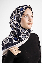 Desenli Alfa Silk Eşarp
