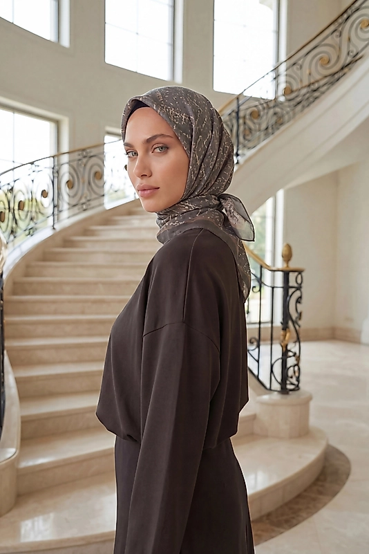 Dijital Soft Noktasal Desen Eşarp