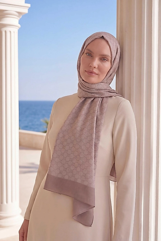 Elegans Şal  Oval Geometrik Desen