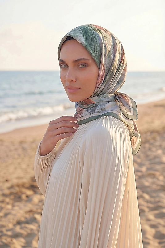 Dijital Soft Fırça Desen Eşarp